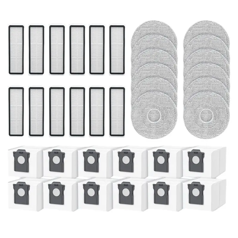 

AT28-HEPA Filter Mop Cloth Dust Bags For Cecotec Conga X100/X100 X-Treme Replacement Parts