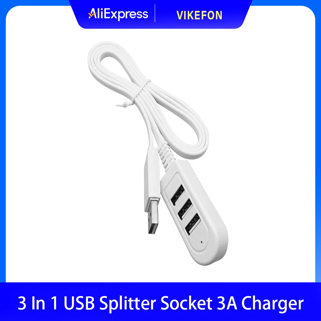 Aliexpress 3 In 1 Multi-function USB Splitter Socket 3A Charger Converter USB Port Hub Digital Data Cables Accessories Extension Cable Line - Aliexpress Deal