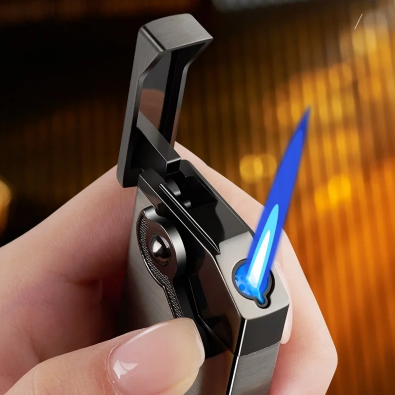 Innovative Rocker‑Arm Metal Lighter, Windproof Direct Ignition, Portable Cigarette Accessory, Outdoor Gift for Him