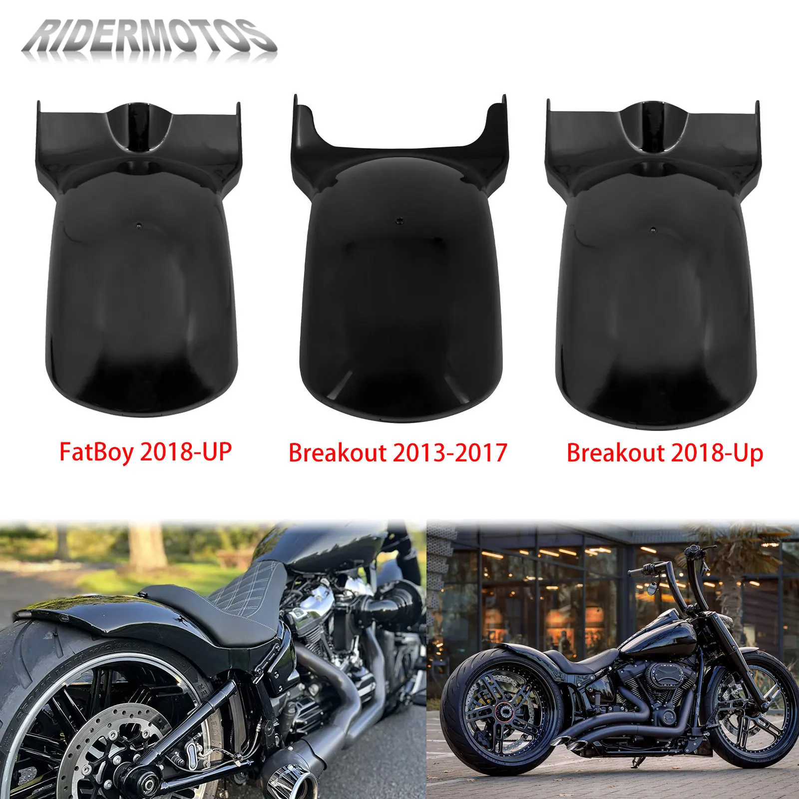 

Motorcycle LED Rear Mudguard With Turn Signal Brake Lamp Fender Cover For Harley Softail Breakout 2013-2024 Fat Boy FXDR 2018-Up