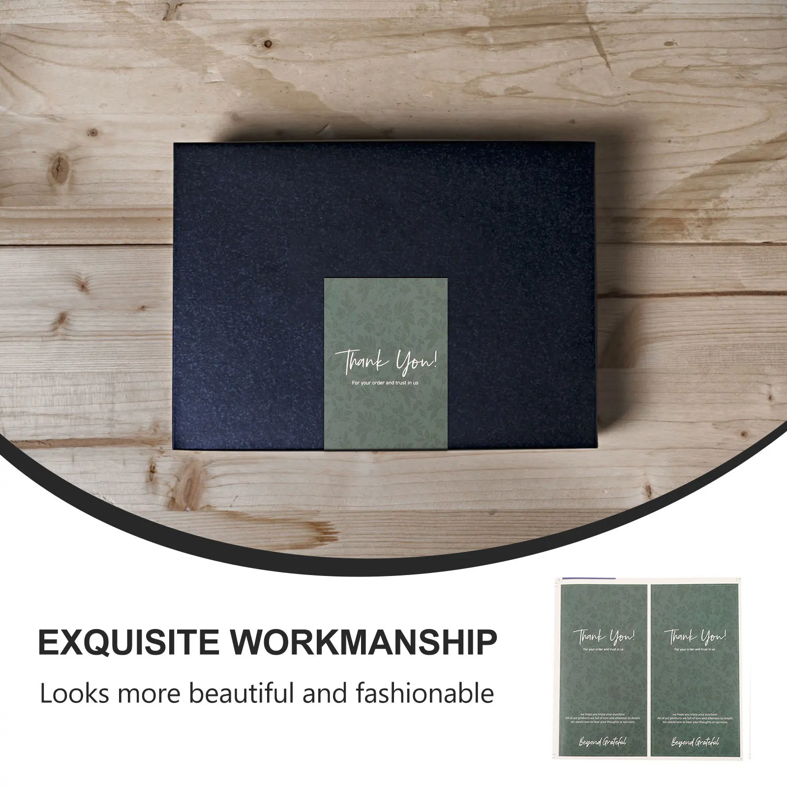 100Pcs Rectangular Sealing Stickers Self Adhesive Strong Adhesive Gift Box Stickers Packing Wrapping Box Labels