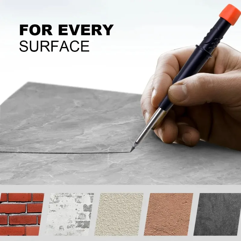 بطاقة أقلام رصاص لأعمال النجارة وإعادة تعبئة علامات ورسم بفتحة عميقة مع رصاص موثوق ومتين مقاس 2.8 مم لهندسة النجارين