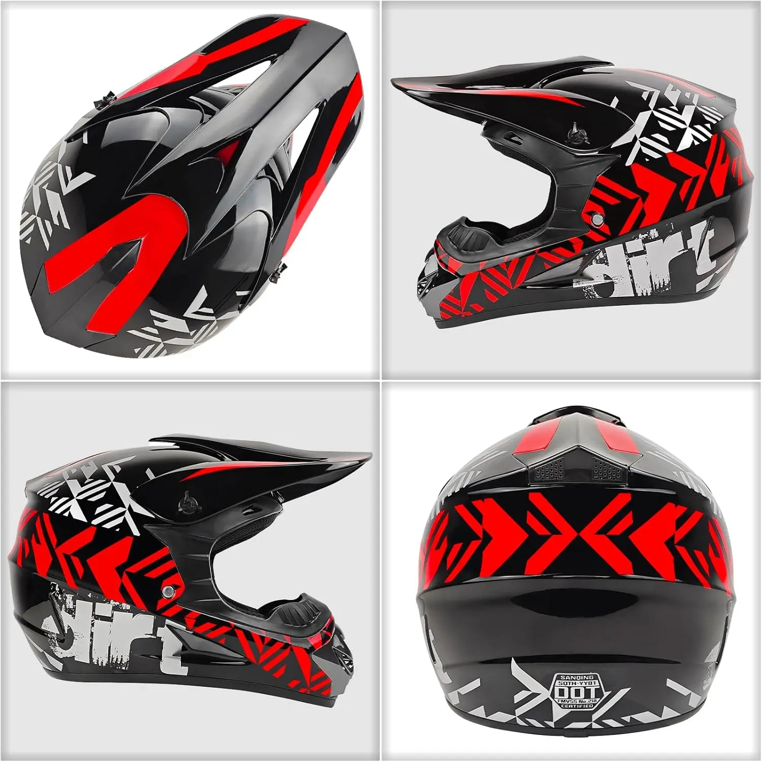 Motocross Helmet Youth Dirt Bike Helmets Fashion Adult Motorcycle Helmet Off-Road Moutain Bike Helmet DOT Approved