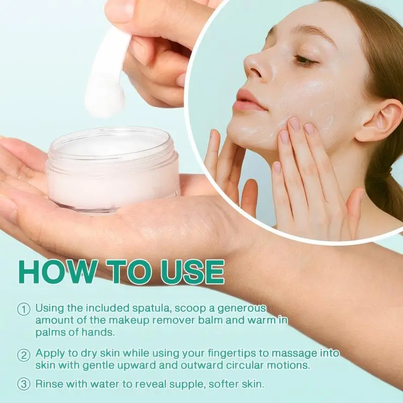 مزيل ماكياج بلسم العلامة الخاصة بالجملة تركيبة نباتية طبيعية مكياج الوجه مرطب إزالة العناية بالبشرة التطهير 20 قطعة #2