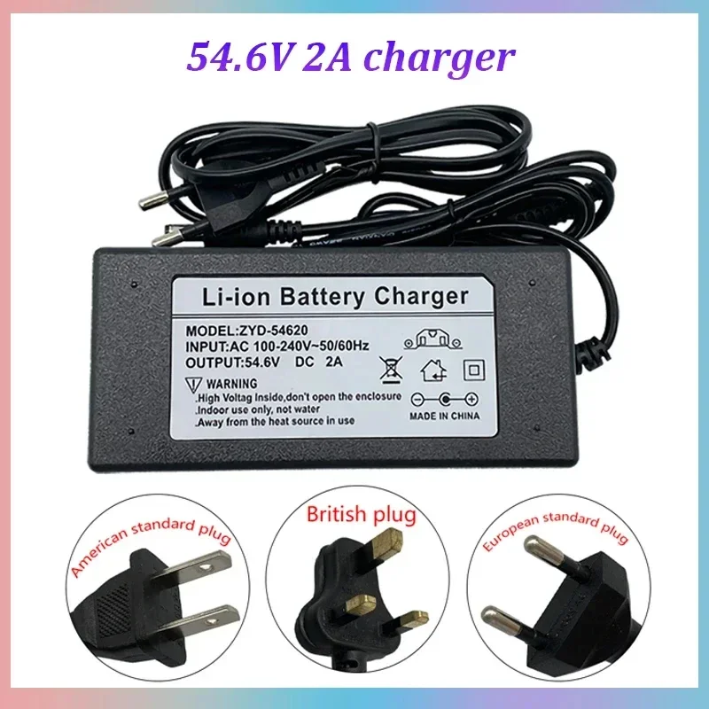 New 13S3P 18650 48V 200Ah Rechargeable Li-ion Battery for Electric Bike Scooter Multiple Plugs with BMS+ 54.6v Charger