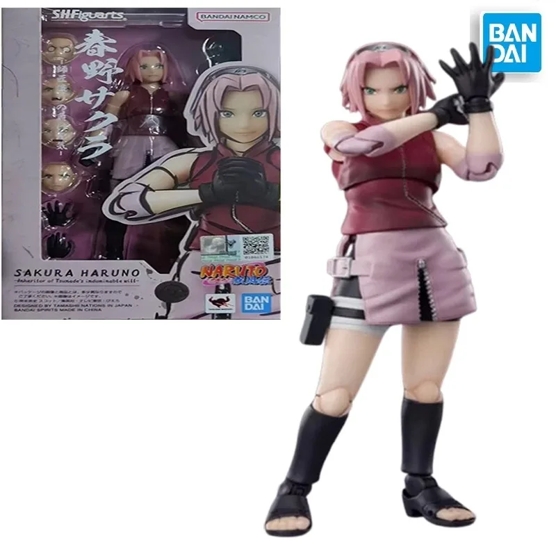 

In-Stock Genuine BANDAI NARUTO Anime Figure SHF Sakura Haruno Finished Goods Model Joints Movable Toy Collectible Brand New