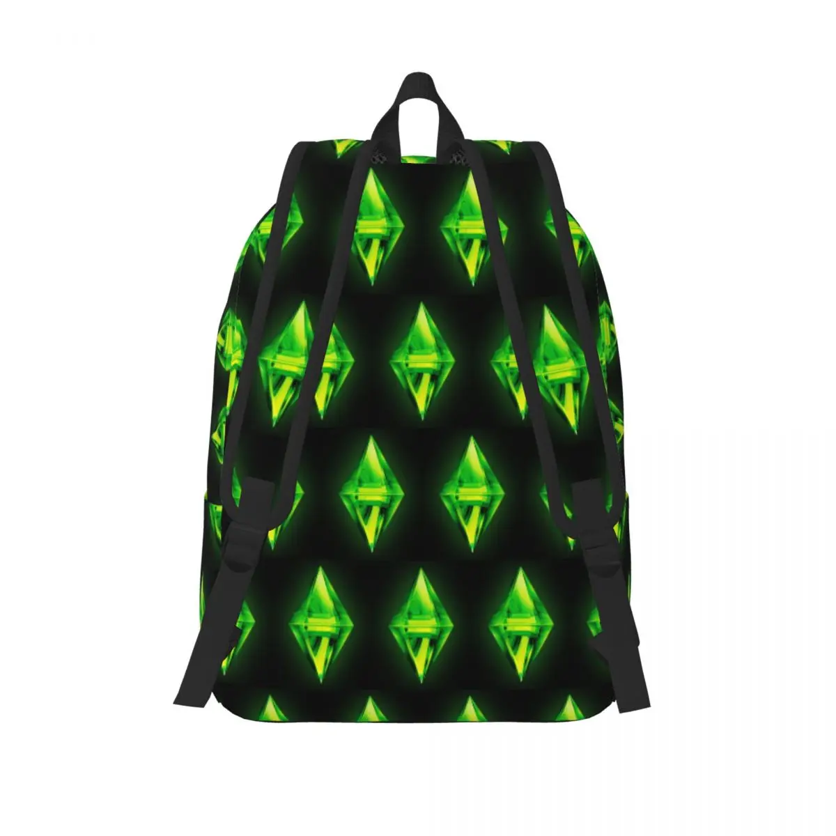 حقيبة ظهر مدرسية للطلاب من The Sims 4 Plumbob للمشي لمسافات طويلة والسفر حقيبة نهارية للأولاد والبنات حقيبة كتب عصرية حقائب كتف