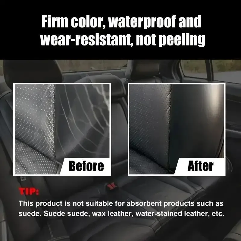 Car interior wax, plastic part restorer for protection and repair of black plastic discoloration from yellowing