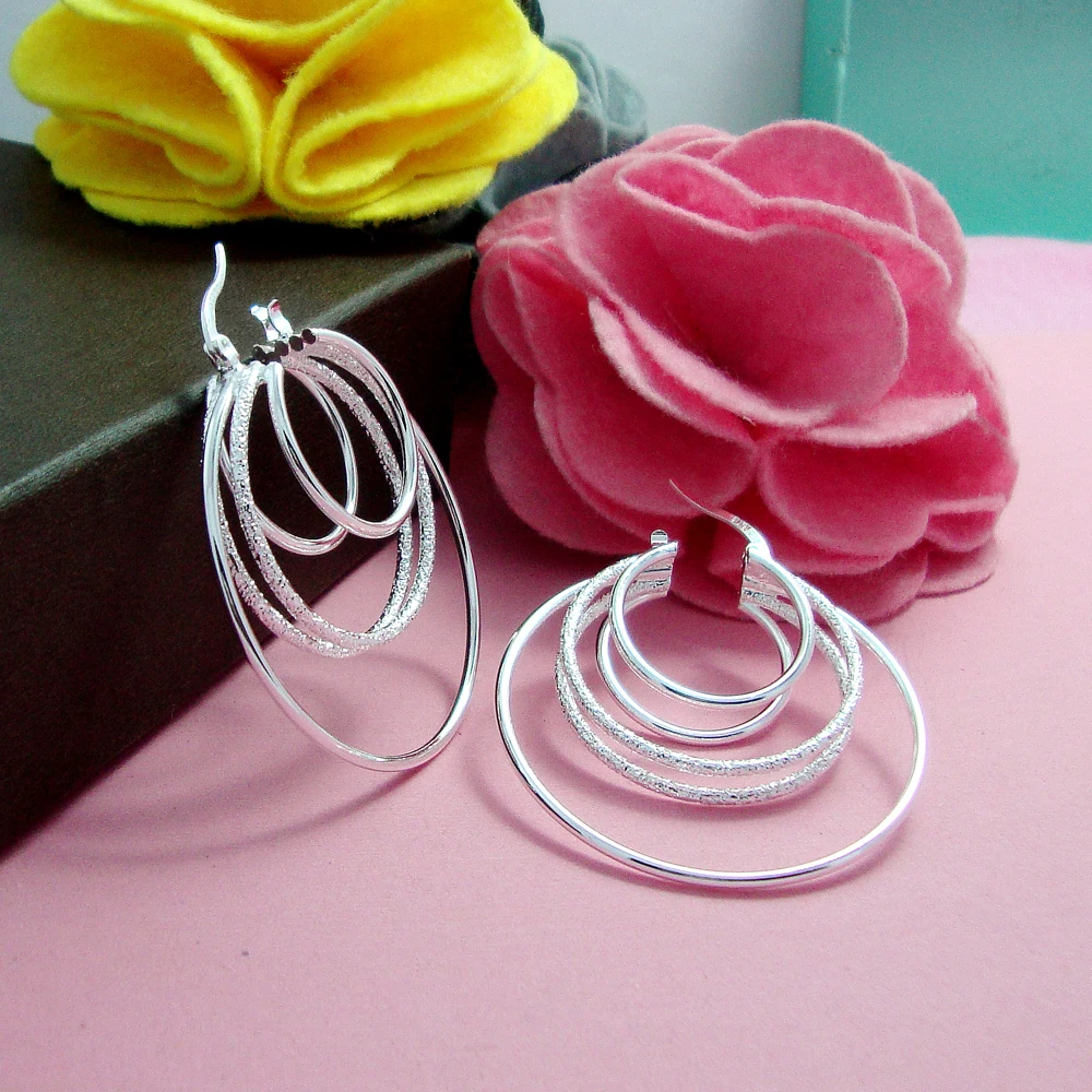 

Европейские модные женские серьги из стерлингового серебра 925, круглые серьги-кольца, гиперболические большие серьги, круглые женские аксессуары, подарок