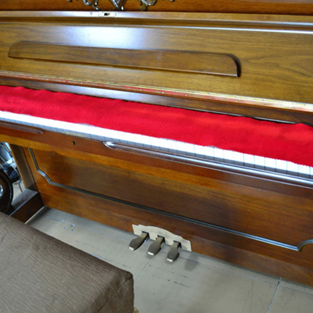 

1Set Piano Keyboard Cover Upright Dustproof Polyester Cloth Protector Wrinkle Resistant Keyboard Cleaning Glove