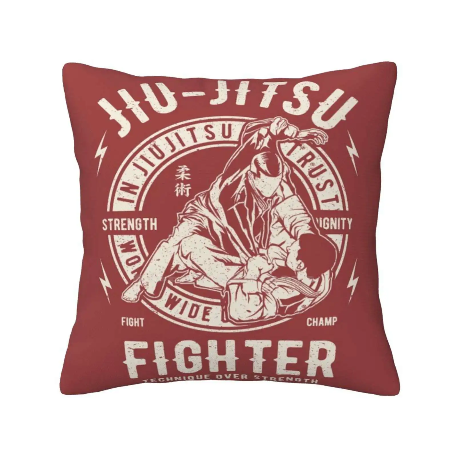 Bjj-Jiujitsu Fighter Fashion Sofa Throw Pillow Cover Pillowcase Bjj Fighter Gi Ground Fighting Brazilian Jiujitsu Gracie