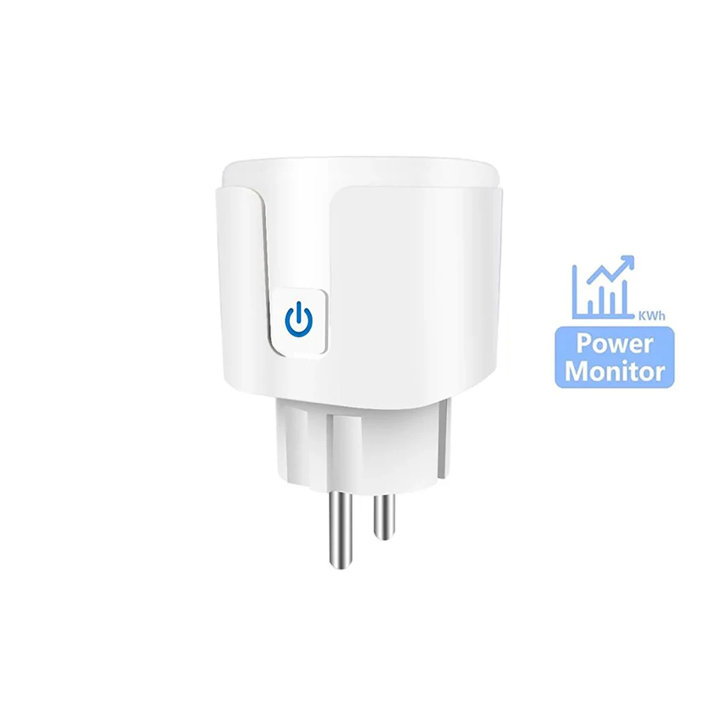5 STKS Tuya Smart Socket EU 20A Wifi Smart Plug Met Power Monitoring Smart Life APP Afstandsbediening Ondersteuning Google Assistent Alexa