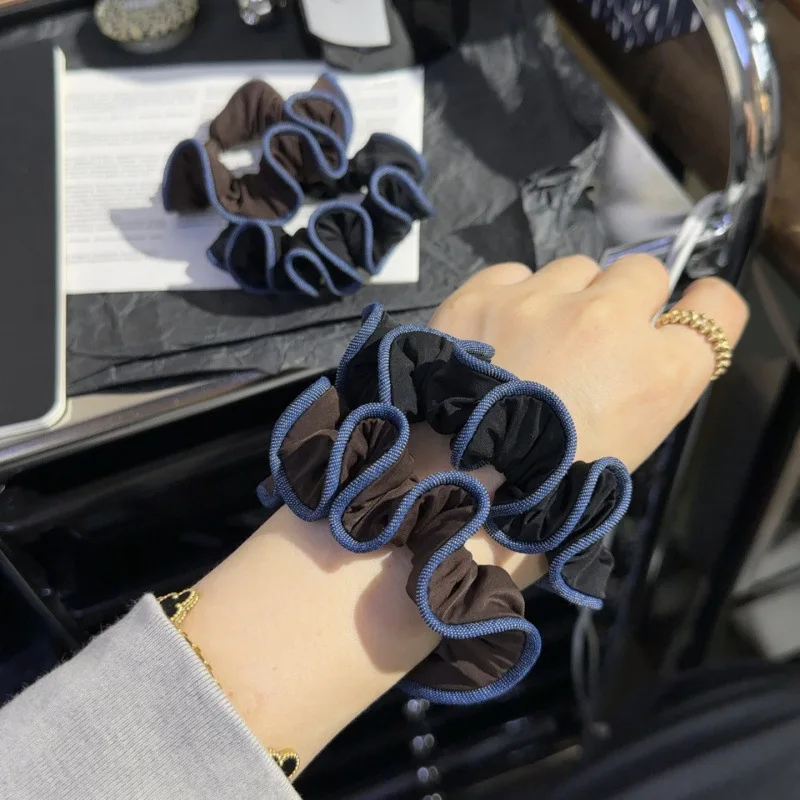

1 шт. Уникальные мини-резинки для волос с рюшами в корейском и японском стиле, новинка 2026 года, высокоэластичные резинки для волос для женщин, для высоких хвостов