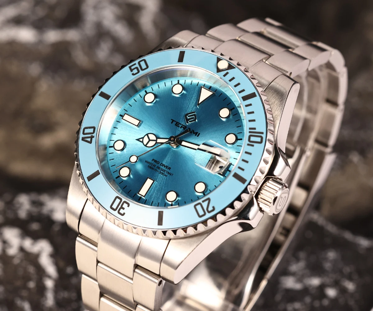 FeelNever Diving Watch Luxury NH35 Automatic Movement Watches 316L Sapphire Glass Ceramic Bezel Waterproof Wristwatch Luminous