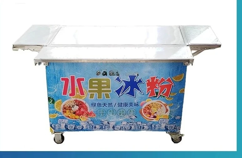 Stall, folding table ice powder cart, night market stall snack cart mobile push food cart