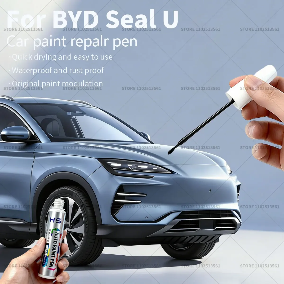 

Car Paint Repair Pen Paint Scratch Repair Accessories White WAZ Blue STD Grey 082 Black BBB Red BYC Pale Soot HAZ For BYD Seal U