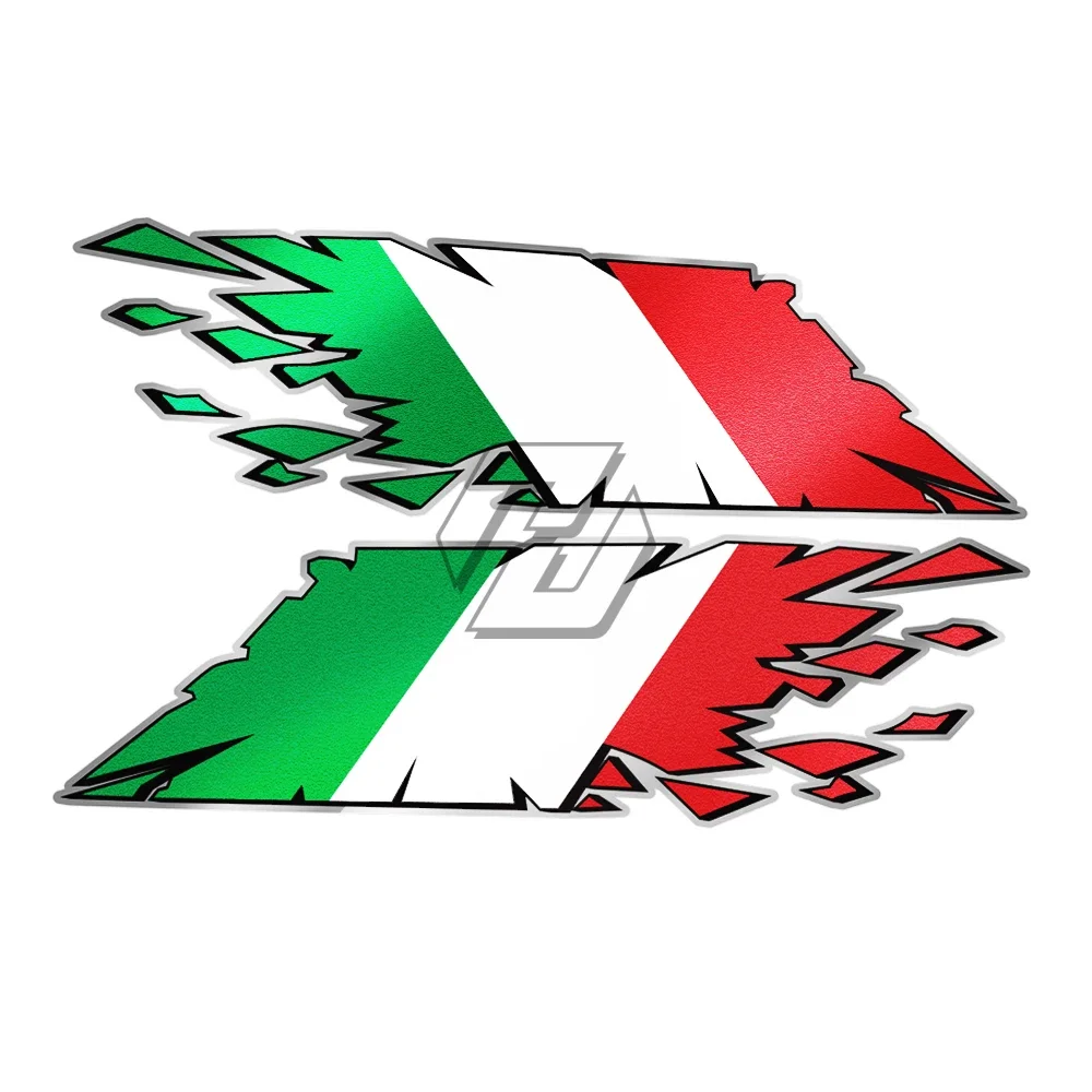 Calcomanías de tanque para motocicleta, pegatinas de bandera italiana estilo \