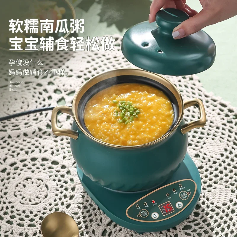 وعاء صحي منزلي جديد متعدد الوظائف من السيراميك ماكينة صنع الشاي الزجاجية الأوتوماتيكية مكتب وعاء الحساء الكهربائي الصغير سبليت ديكوتيون