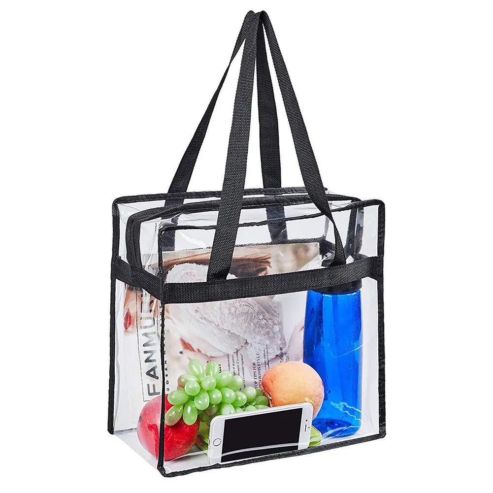 Transparent Handbag Large Capacity Shoulder Crossbody Bag Fashion Waterproof Carry Bag For Travel Shopping Storage Pouch