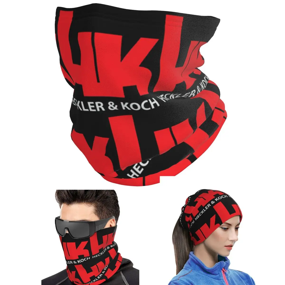 HK Firearms Heckler And Koch Logo Bandana Neck Gaiter Printed Mask Scarf Multi-use Headwear For Men Women Adult All Season