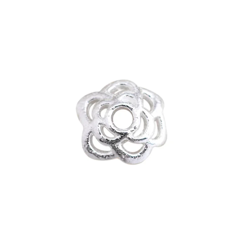 10PCS925 sterling silver DIY material accessories, rose bracket spacer, handmade beaded material crystal bracelet accessories