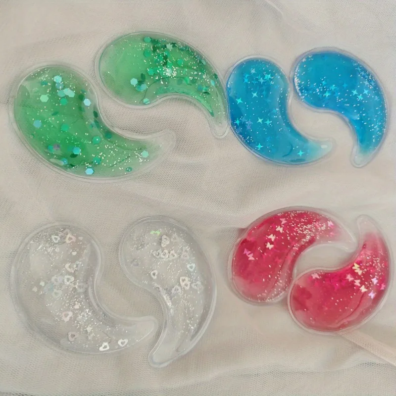 2pcs Hot & Cold Gel Eye Mask, Lip & Face Care, Reusable Ice Packs, Skincare Tools, Ideal Gift for Women.Cold compress tool