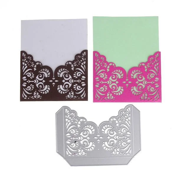 Flourish Lace Pocket Paper Craft Die Cut Metal Cutting Dies Scrapbooking Decorative Embossing Stencil Card Make Pattern Template