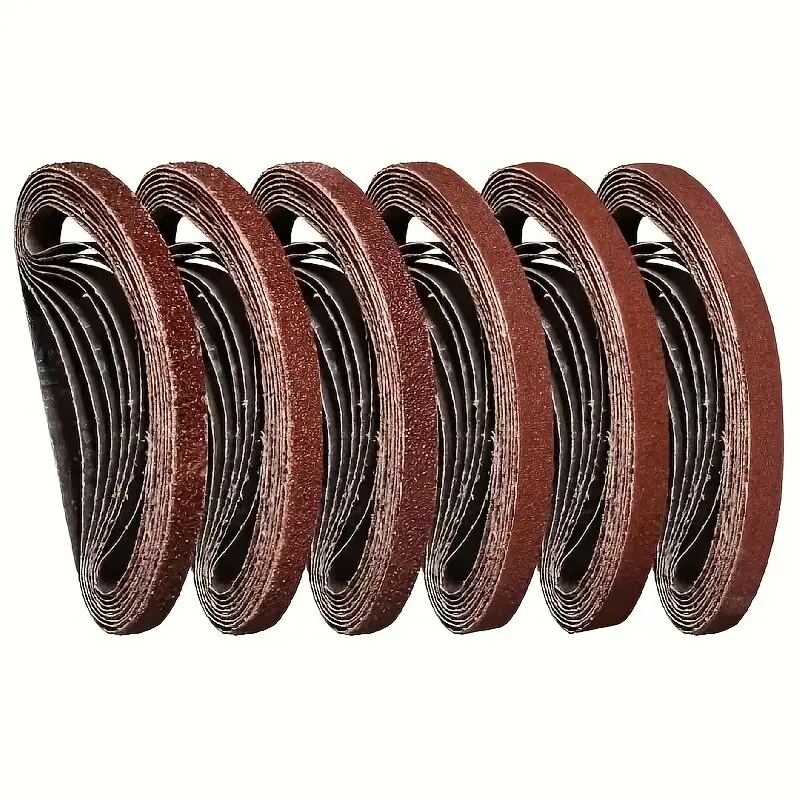 60個入り-3-8インチx13インチ-サンディングベルト-10x330mm-60-600グリット-アルミナ研磨ベルト-木材研磨用