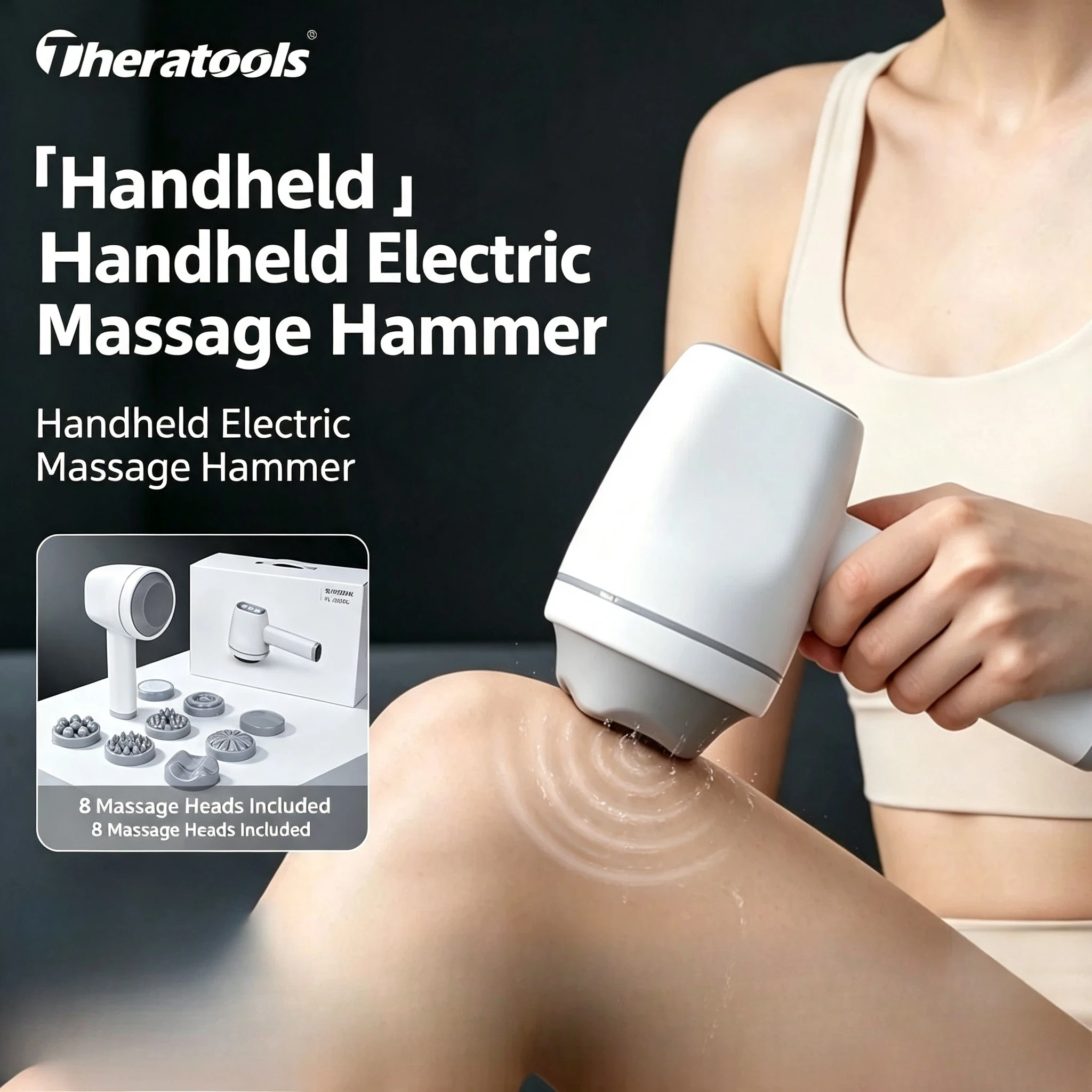 Handheld Electric Percussion Massager for Neck, Shoulders, Back & Legs, Full Body Vibration Relaxation Tool Muscle Pain Relief