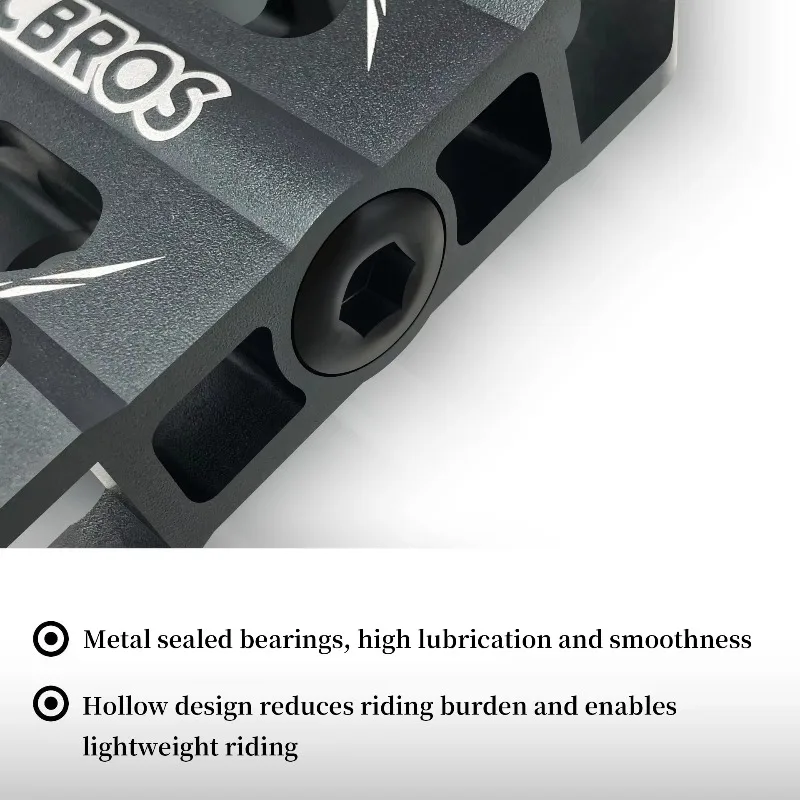 Aluminum-Magnesium Alloy 4-bearing Bicycle Pedal Hollow Pedal Cycling Equipment for Mountain Bike & Road Bike