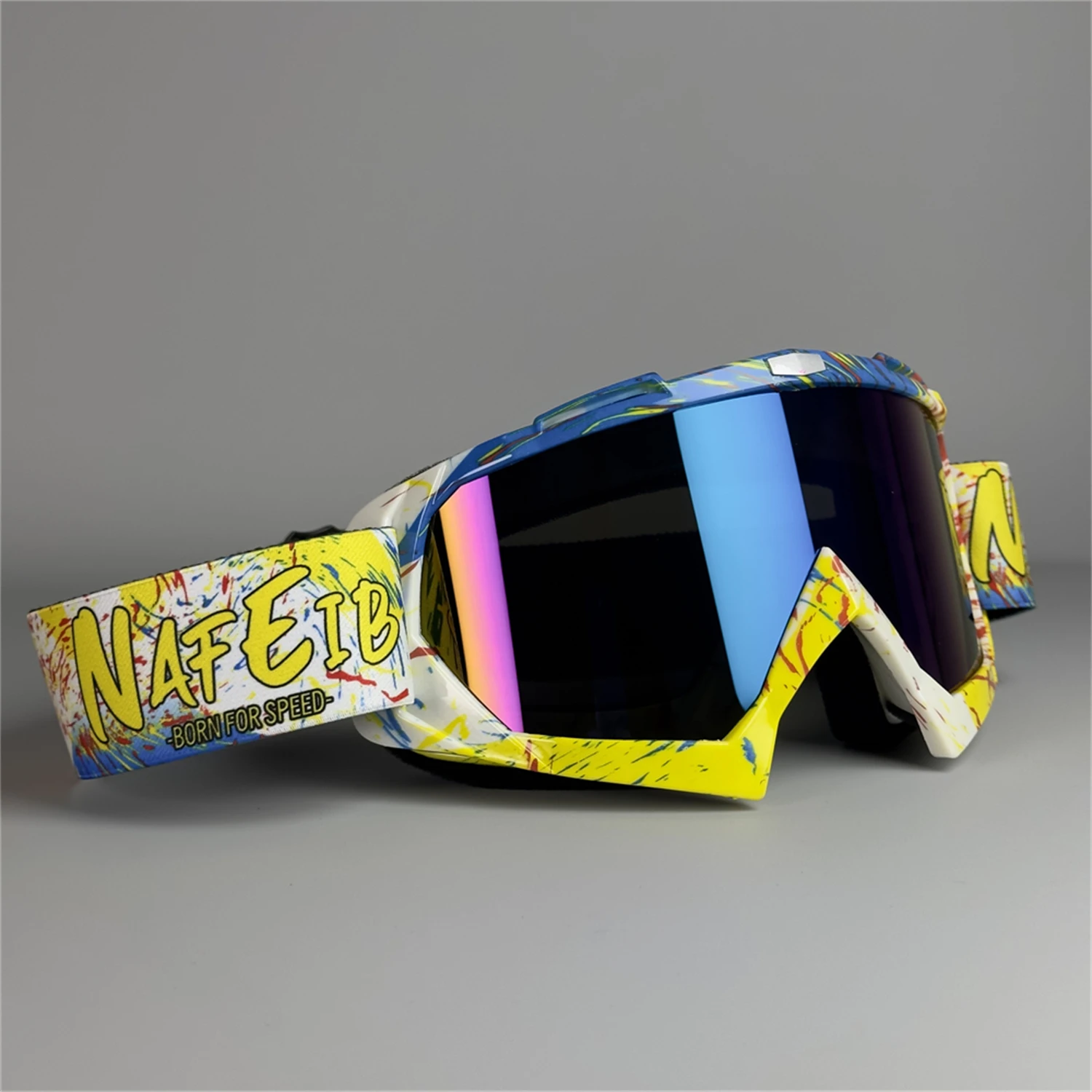 NONE N634 ATV-Brille Dirt Bike Motorrad Motocross MX Reitbrille UV400 Staubdicht Racing Skibrille für Männer Frauen Jugend Kinder 10
