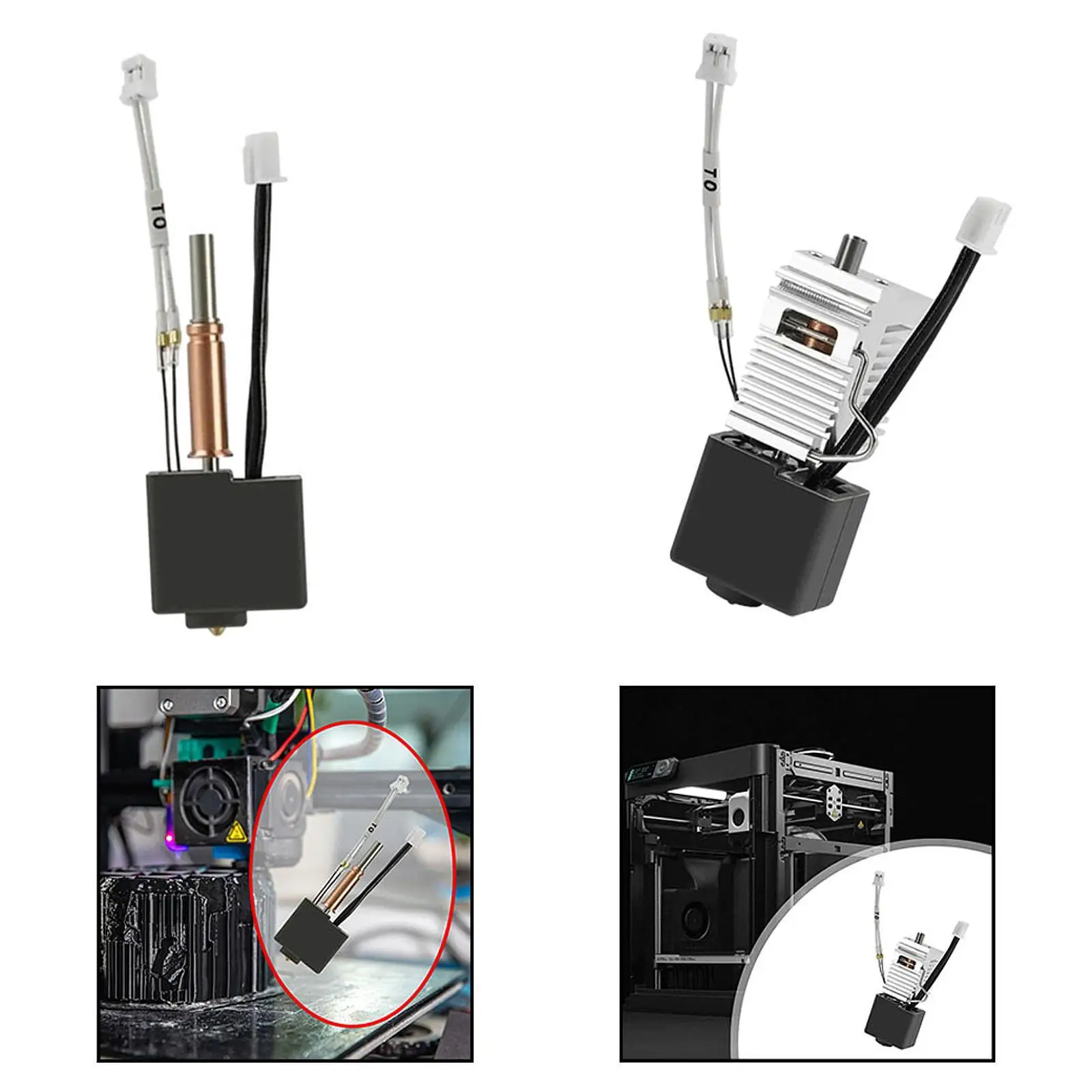 Hotend Upgrades Kit 3D Printer Accessories Head Extruder Heating Block Kit