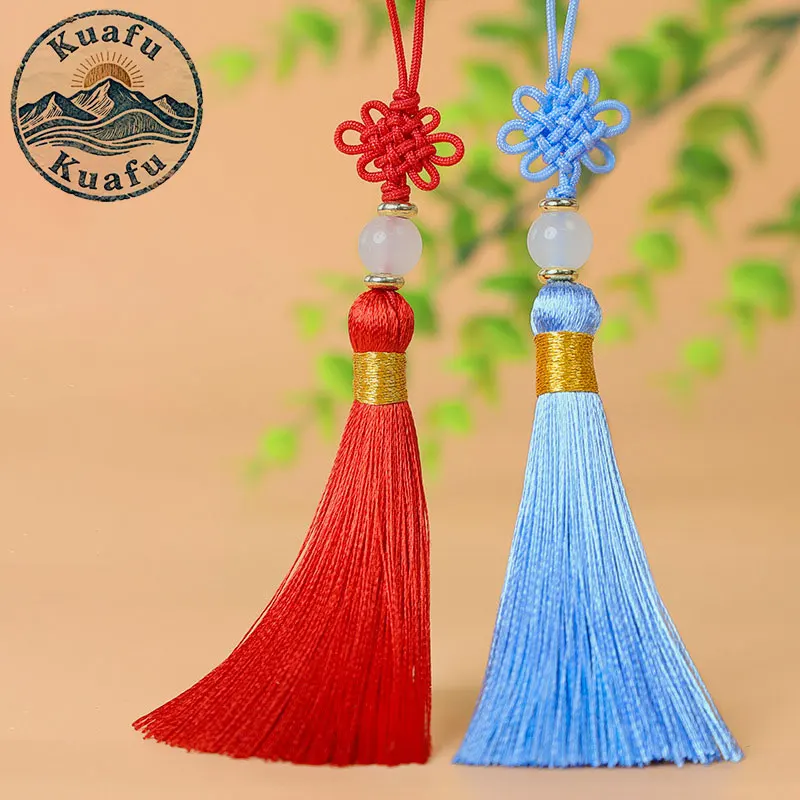 5/10/20 Stück Quasten, chinesischer Knoten, Seidenquaste, handgewebter Perlenanhänger, Fransen für DIY-Bastelarbeiten, Geschenk, Schmuckherstellung, Lesezeichen, Dekoration – Detail 4