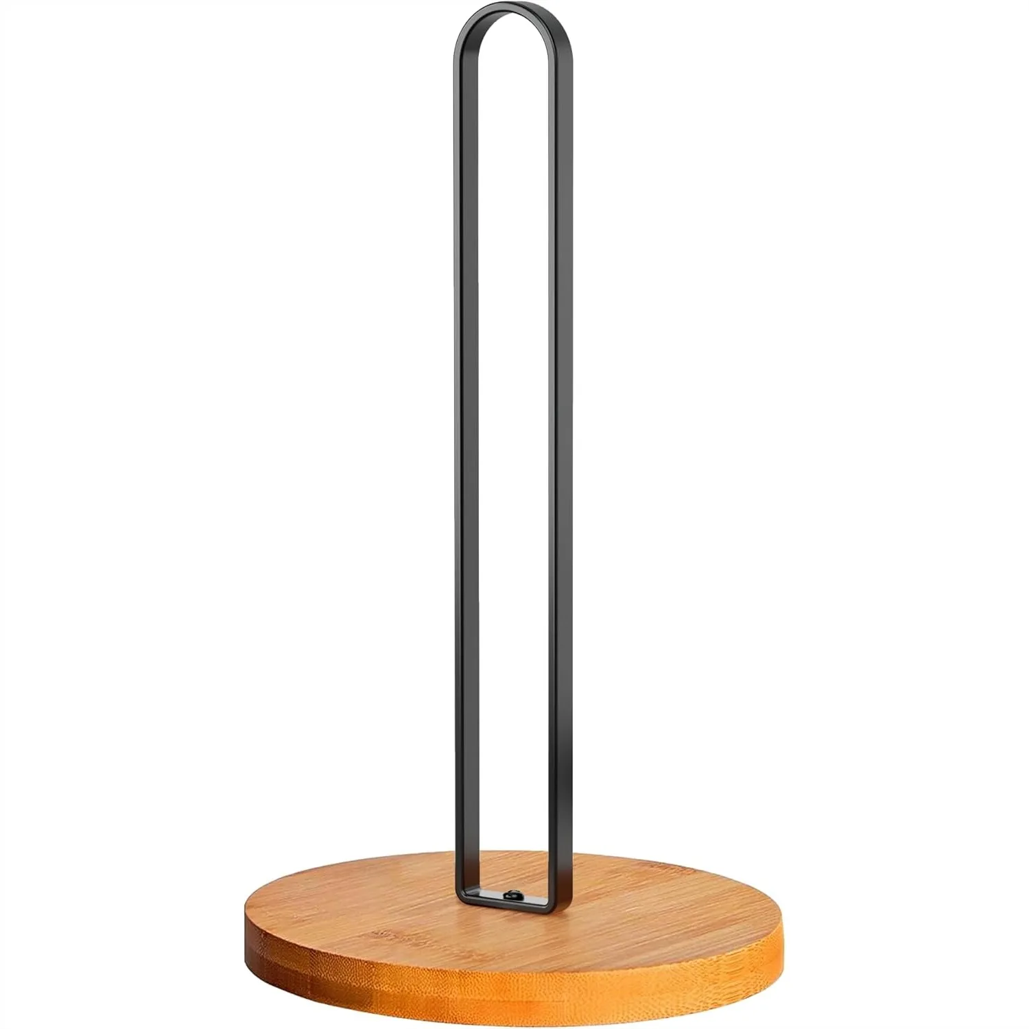 

Wooden Paper Towel Holder Countertop, Kitchen Towel Holder Free Standing with Non-Slip Base for Bathroom