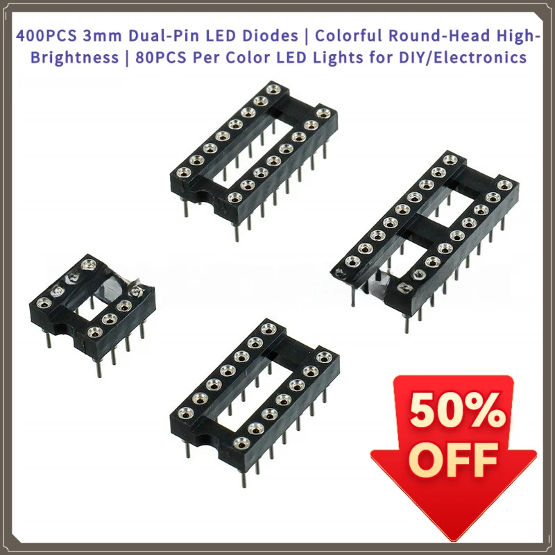 120PCS 12 Types IC Assortment - Opamp (LM324/LM339) Timer Darlington ULN2003AN Optocoupler Electronics Kit