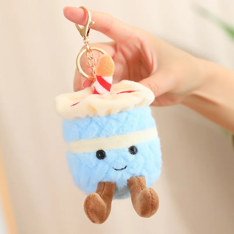 漫画風のかわいい人気ケーキぬいぐるみペンダント、かわいいバックパックペンダントデコレーション、クラスメートへの素敵な誕生日プレゼントに