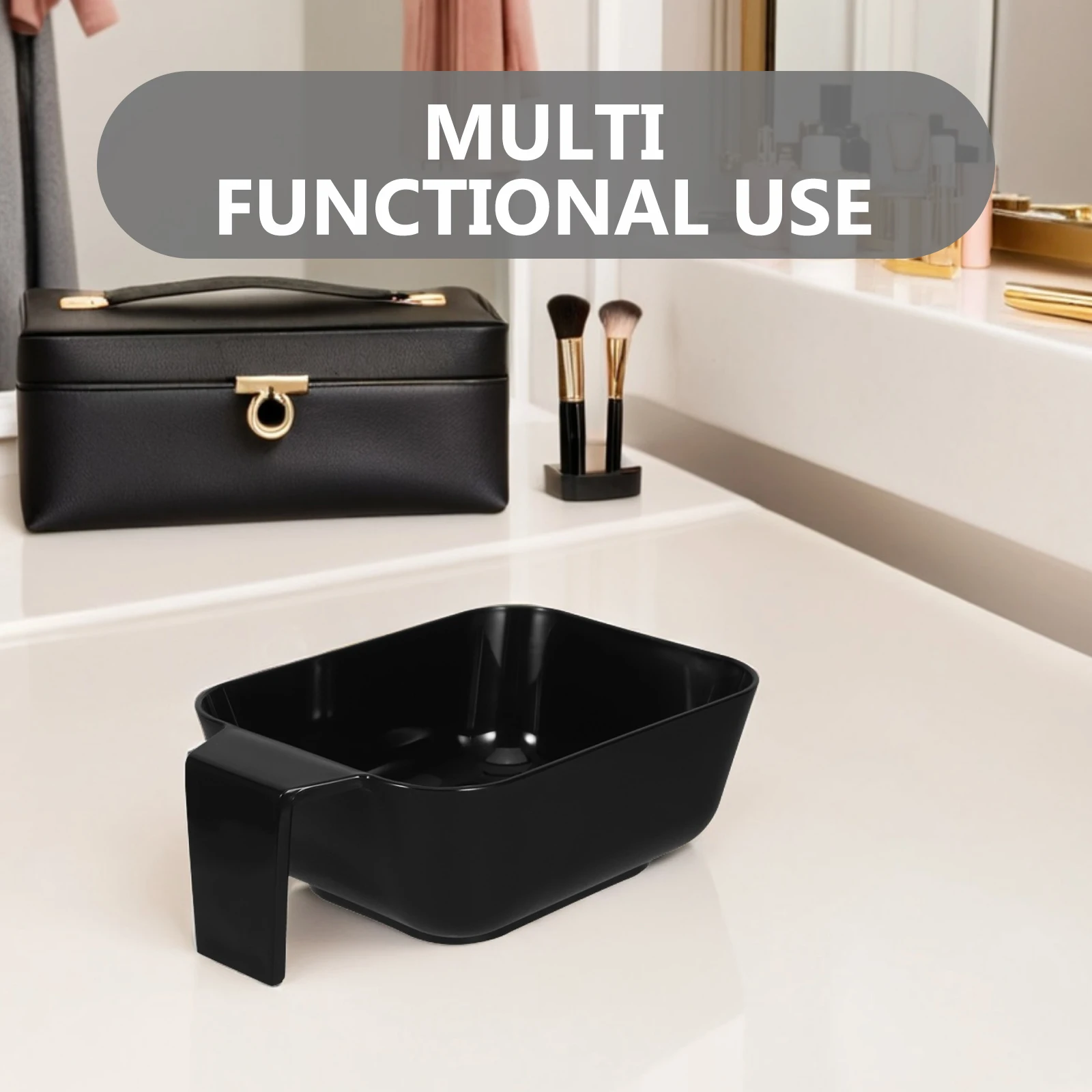 وعاء صبغ الشعر البلاستيكي باللون الأسود سهل التثبيت أداة خلط التلوين للاستخدام المنزلي في الصالون وعاء صبغ الشعر الاحترافي القابل للغسل وإعادة الاستخدام #6