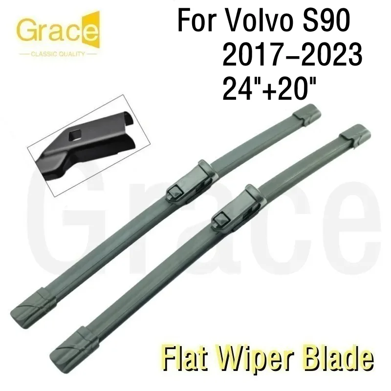 

Wiper Blade For Volvo S90 24"+20" Car Windshield Windscreen Rubber 2017 2018 2019 2020 2021 2022 2023