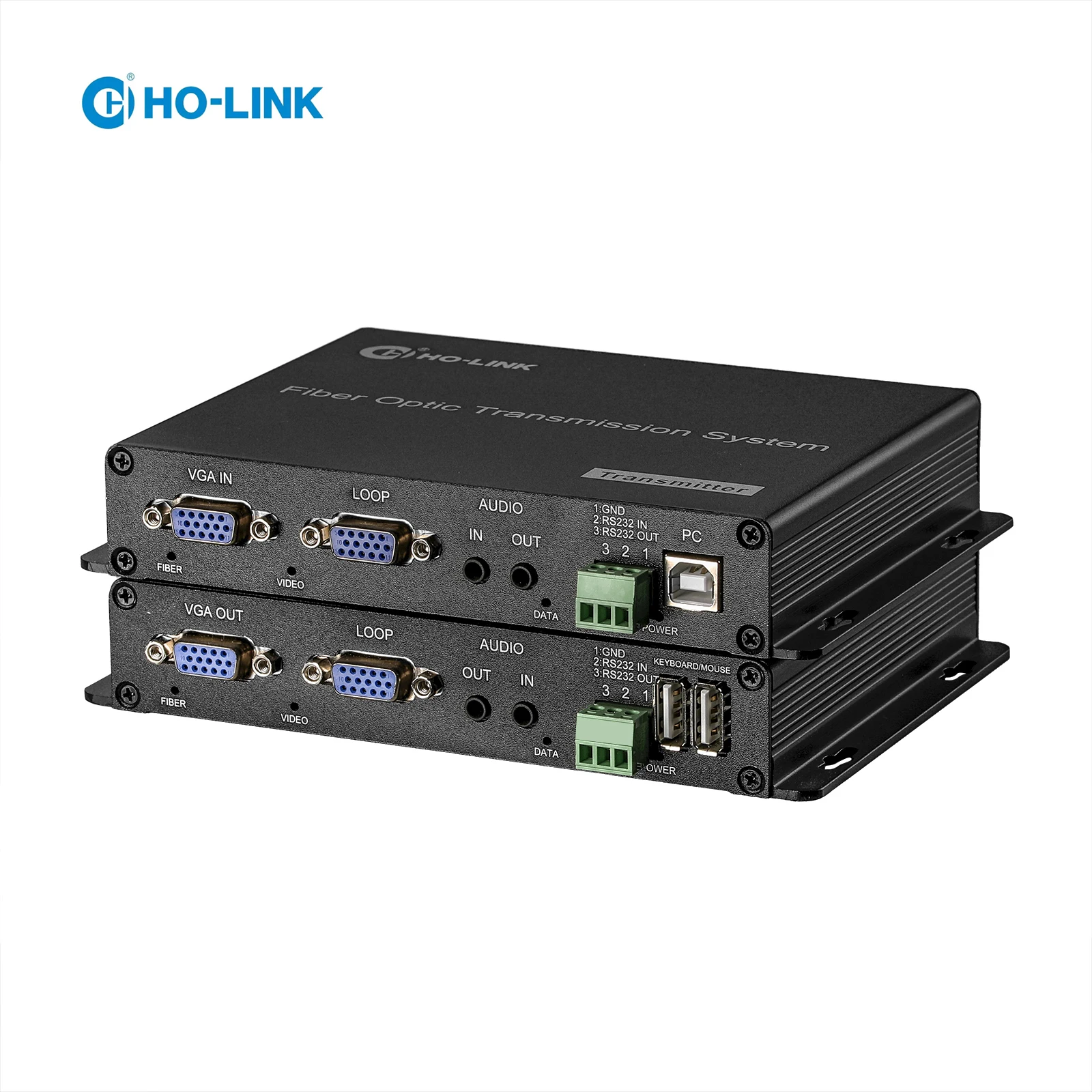 

1080P 60Hz Fiber Optic VGA to LC SFP KVM Converter single mode 1-core 20KM Support RS232/EDID/USB VGA Fiber Optic Extender