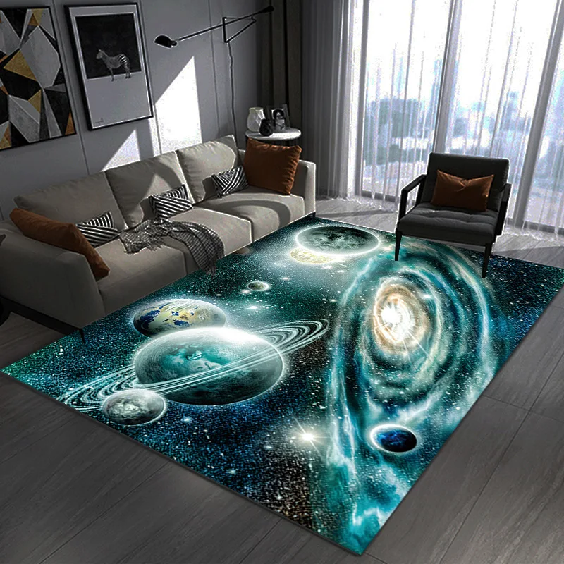 

3D Solar System Carpet,Space Planet,Living Room Decoration,Children Bedroom,Anti-slip Area Rug,Home Kids Play,Crawling Floor Mat