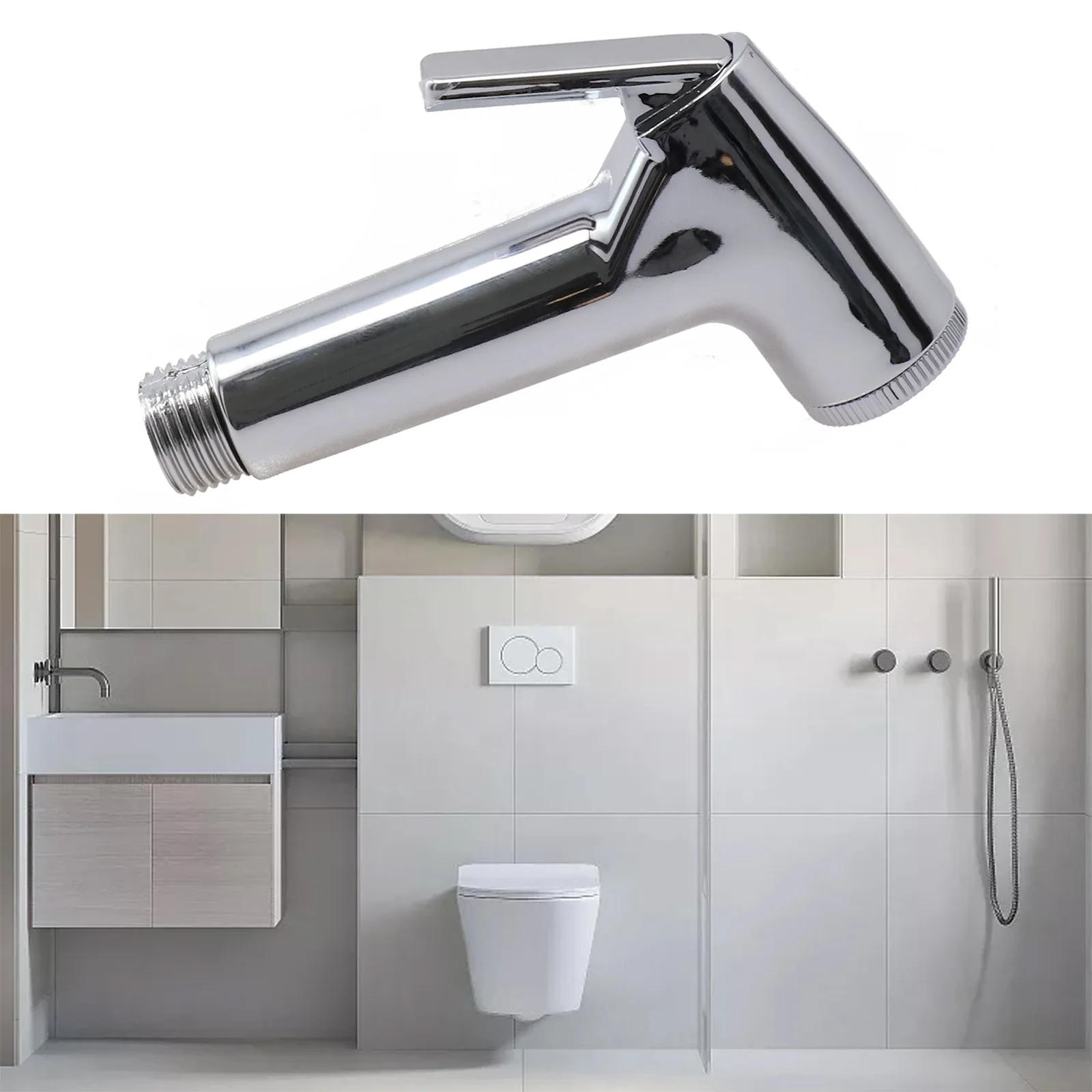 Handheld Bidet Sprayer Head With Trigger Control ABS Toilet Shower Spray For Cleaning Pet Washing G 1/2 Connection