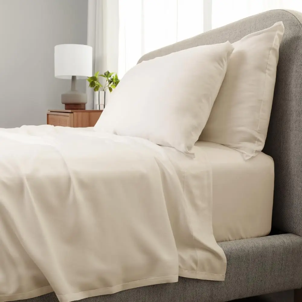 

Aloha Soft 4-Piece Sheet Set | Natural | King | Made From 100% Viscose Derived From Bamboo | Introductory Sheet Line