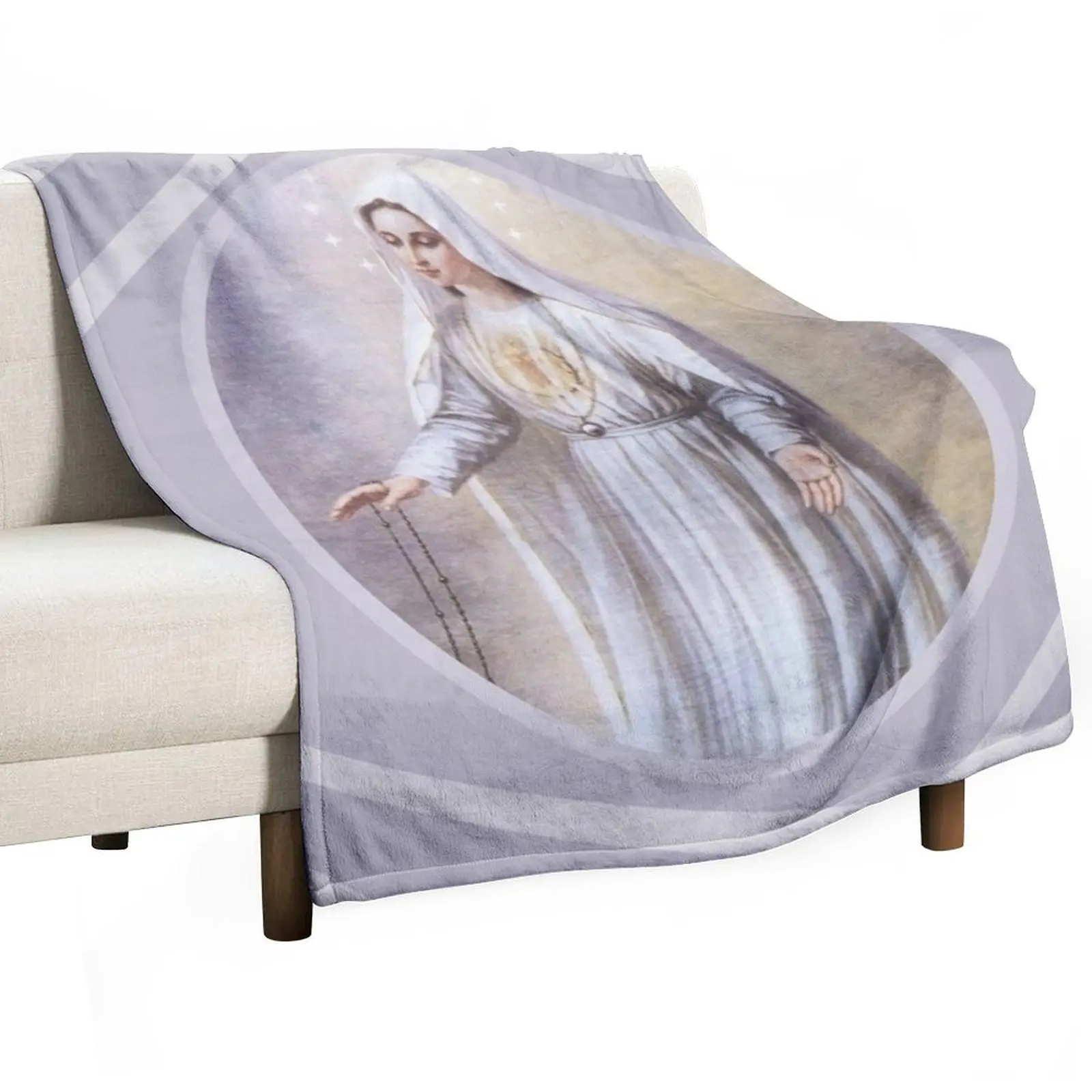 Immaculate Heart of Mary, Virgin Mary, Mother of God Throw Blanket Personalized Gift Warm Sofa Soft Big Bed covers Blankets