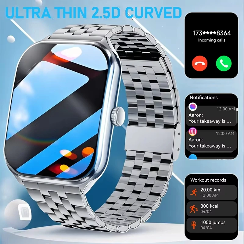 

2025 Men Women Smart Watches IP68 Waterproof Sports Fitness Tracker Smartwatch Heart Rate Monitor Music Control For Android IOS