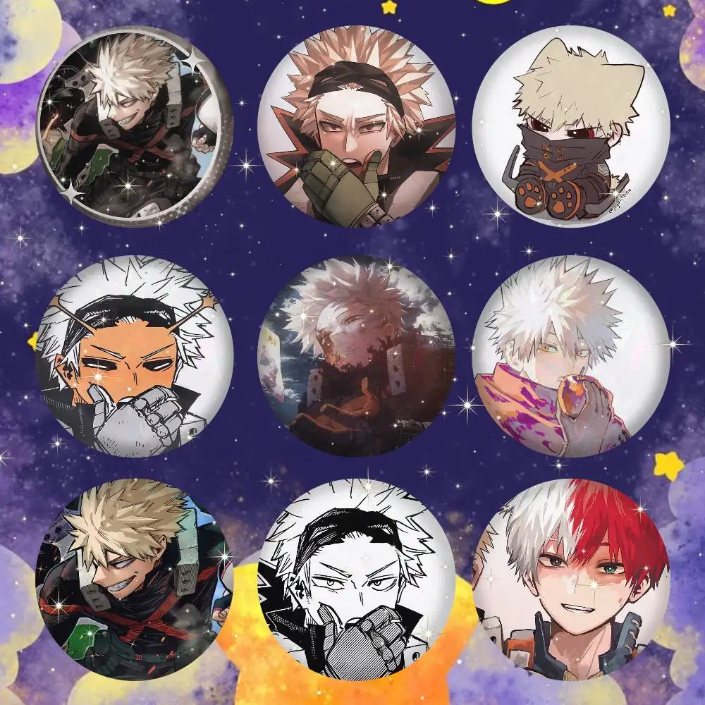 A-C-Cool Guy Bakugou Katsuki Cosplay COSTUME Badge Pin Tinplate Brooch Prop Xmas Gift Birthday Gift