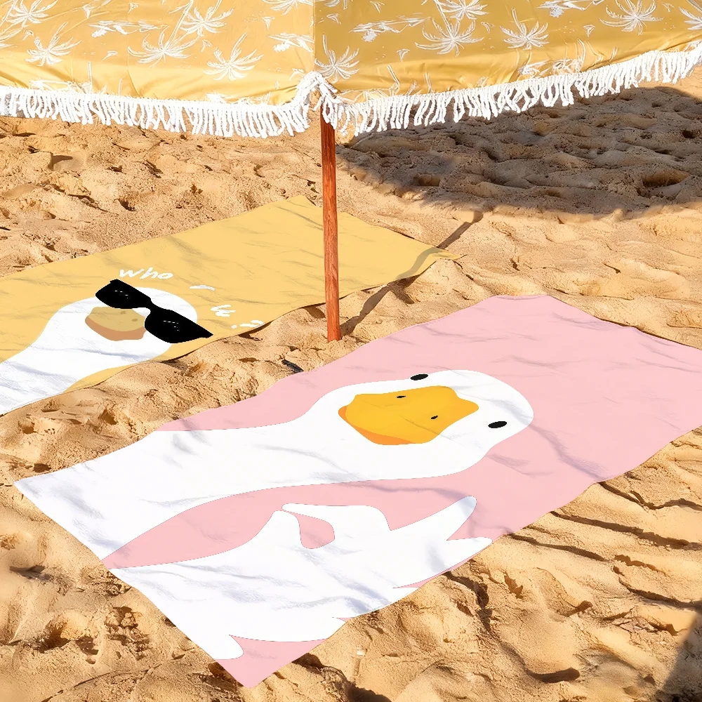Funny Pet Duck Towel Towels For Beaches Yoga Studios Gyms Hot Springs Swimming Pools And Picnics