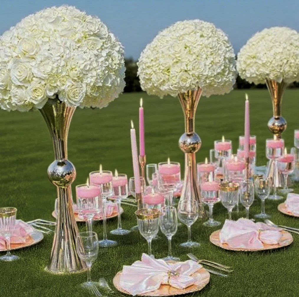 

8pcs) 50-100cm)Flower Stand Wedding Decoration metal Backdrop Wedding Walkway Aisle Pedestal Flower Vase Stand