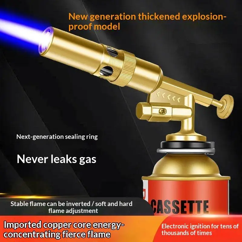 BBQ Portable Welding Torch Gas Burner Flame Blower: 1PCS Auto Ignition Kitchen Baking Barbecue Tool