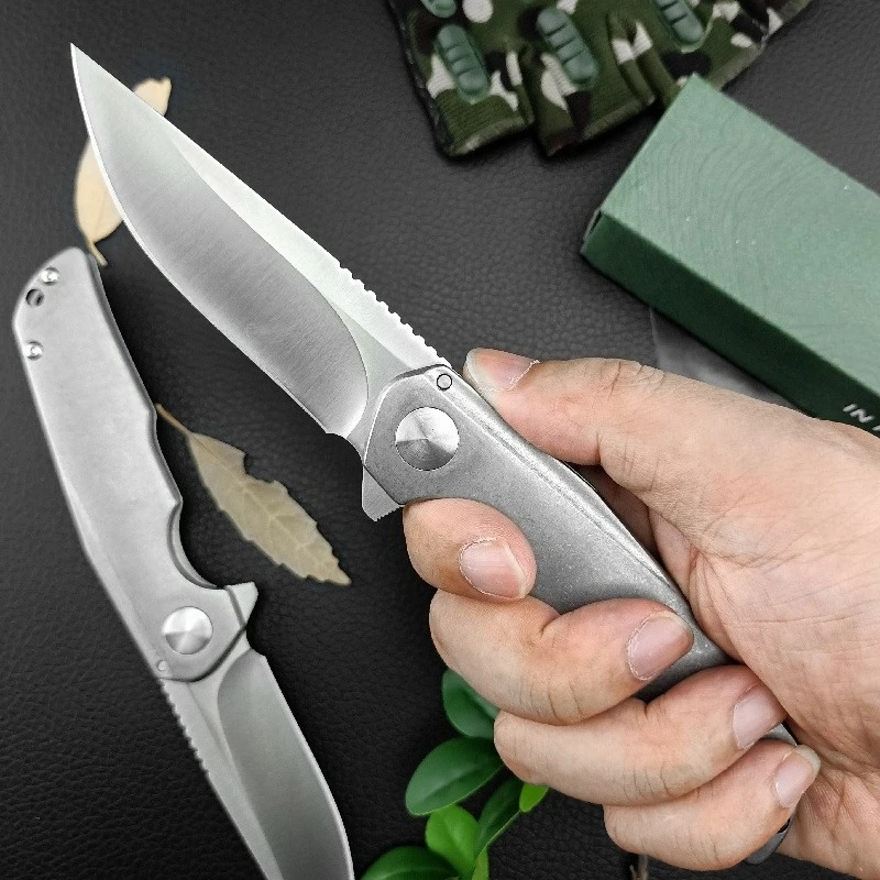 

Portable Pocket 3720 Folding Knife 420 All-steel Handle Outdoor Fishing and Hiking Multi-functional Knife EDC Small Knife