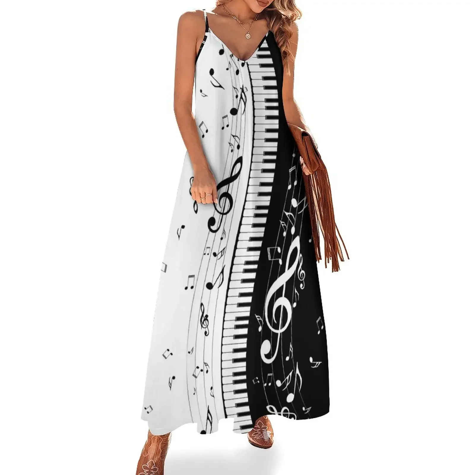 

Minimalistic Piano Keys Sleeveless Dress elegant dress bandage dress ladies dresses for special occasion